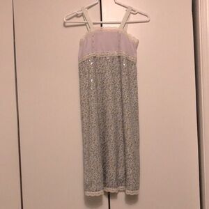 Zara sweet and sparkly summer dress. New. Lace details on bodice and hem.
